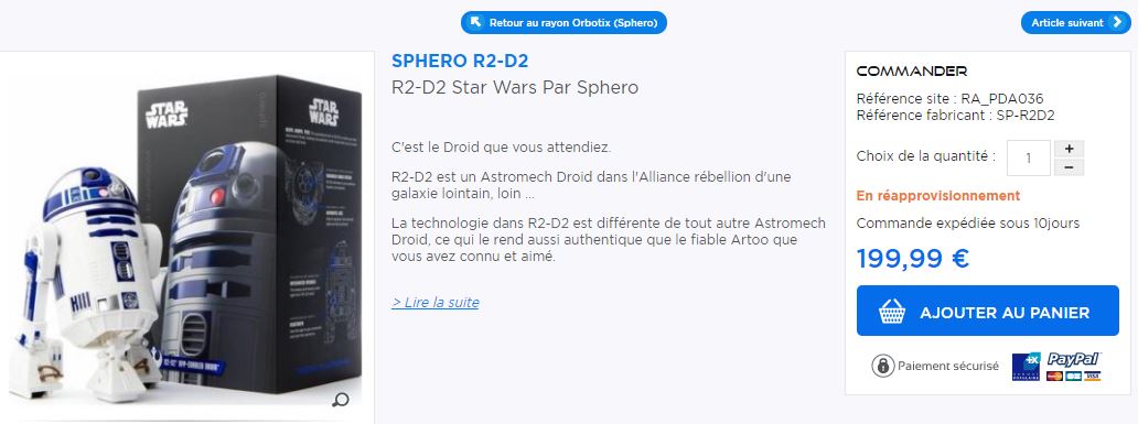 Sphero R2D2 Star Wars