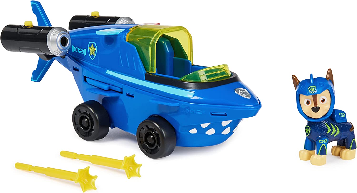 Chase Aqua Pups Paw Patrol figure and vehicle