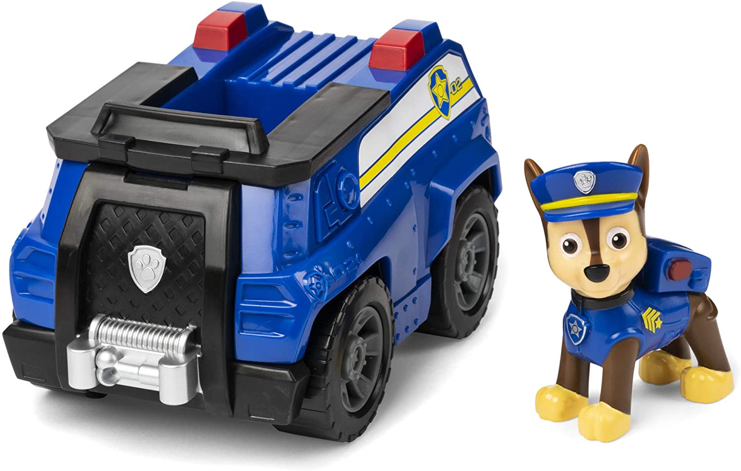 Sidelæns pegs maling Chase Paw Patrol figurine and vehicle