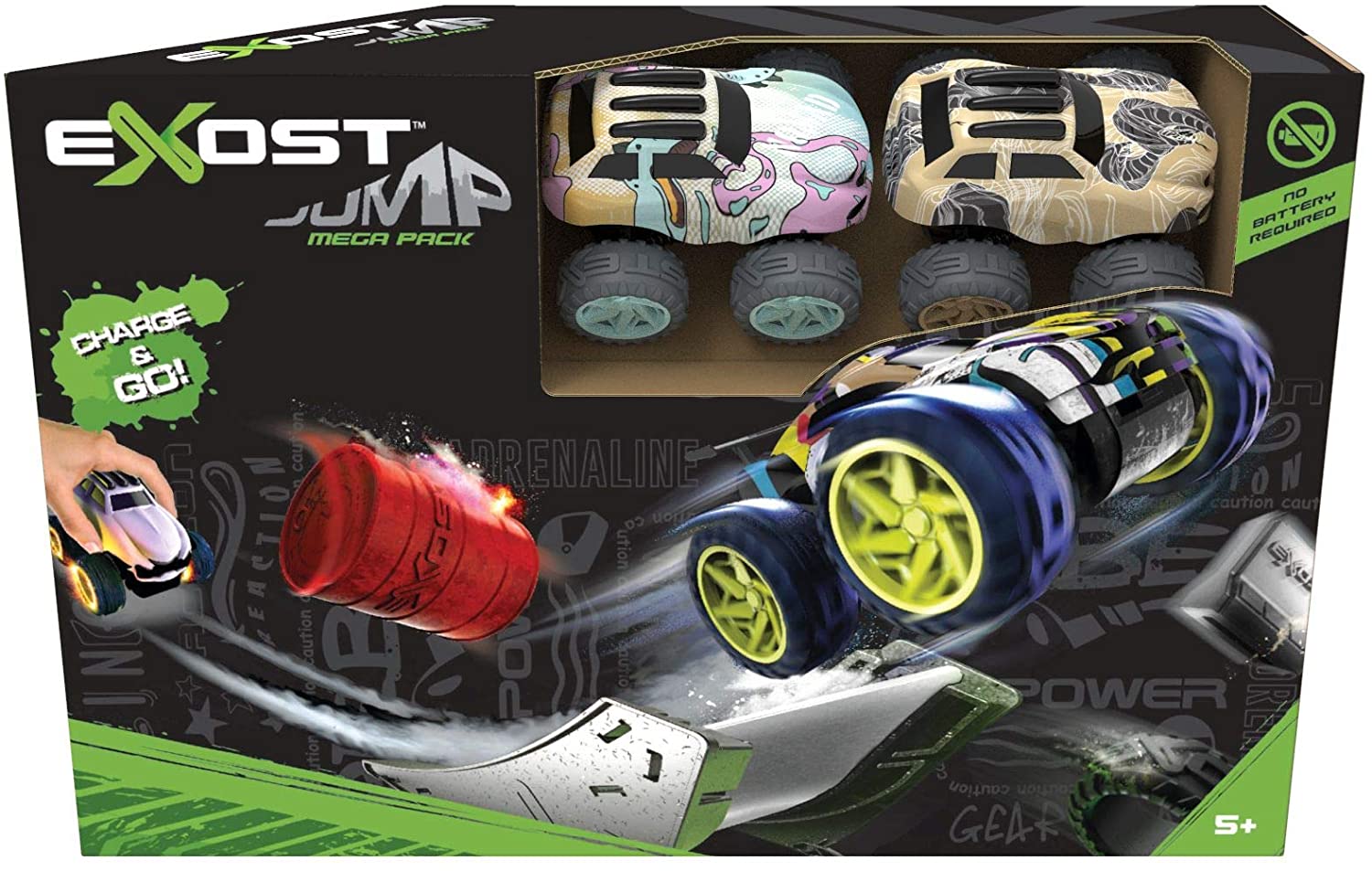 EXOST JUMP - Pack duo (2 voitures friction + accessoires)