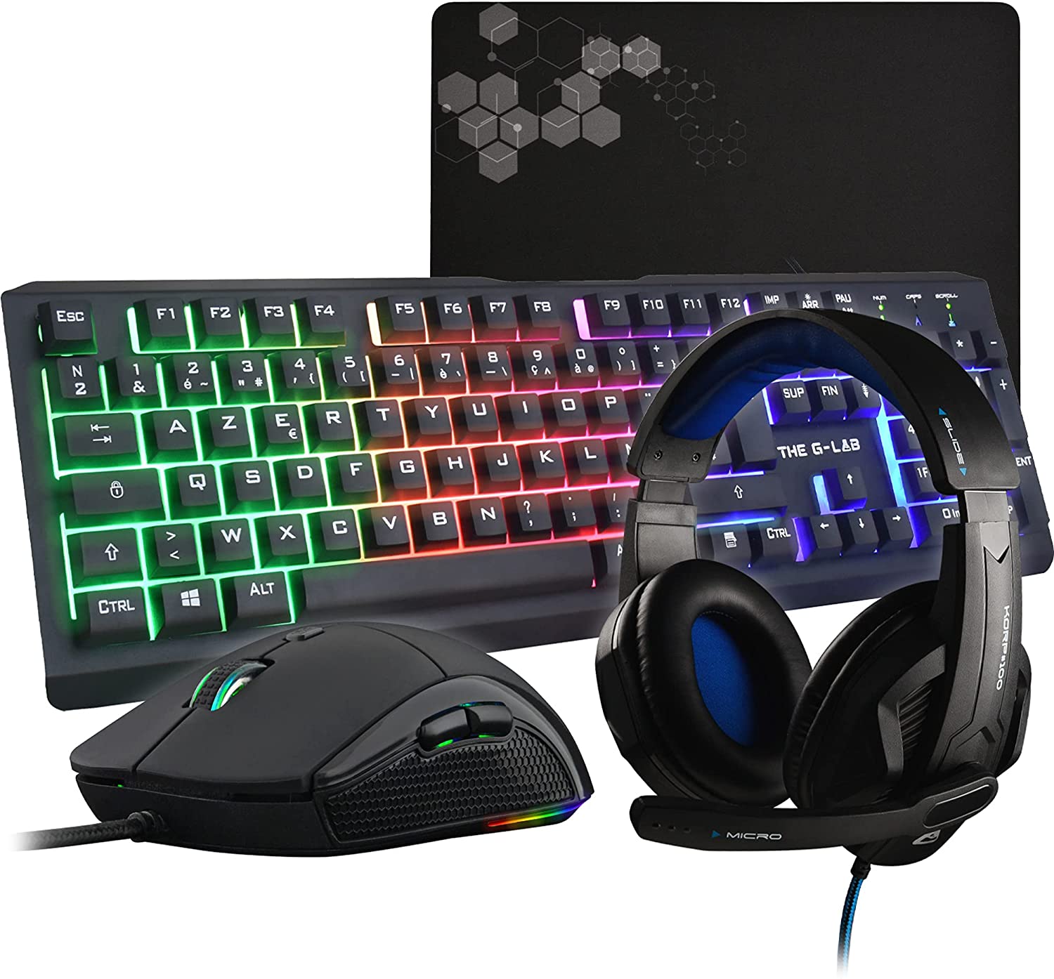 G-Lab Combo Selenium Keyboard Mouse Headset Gaming