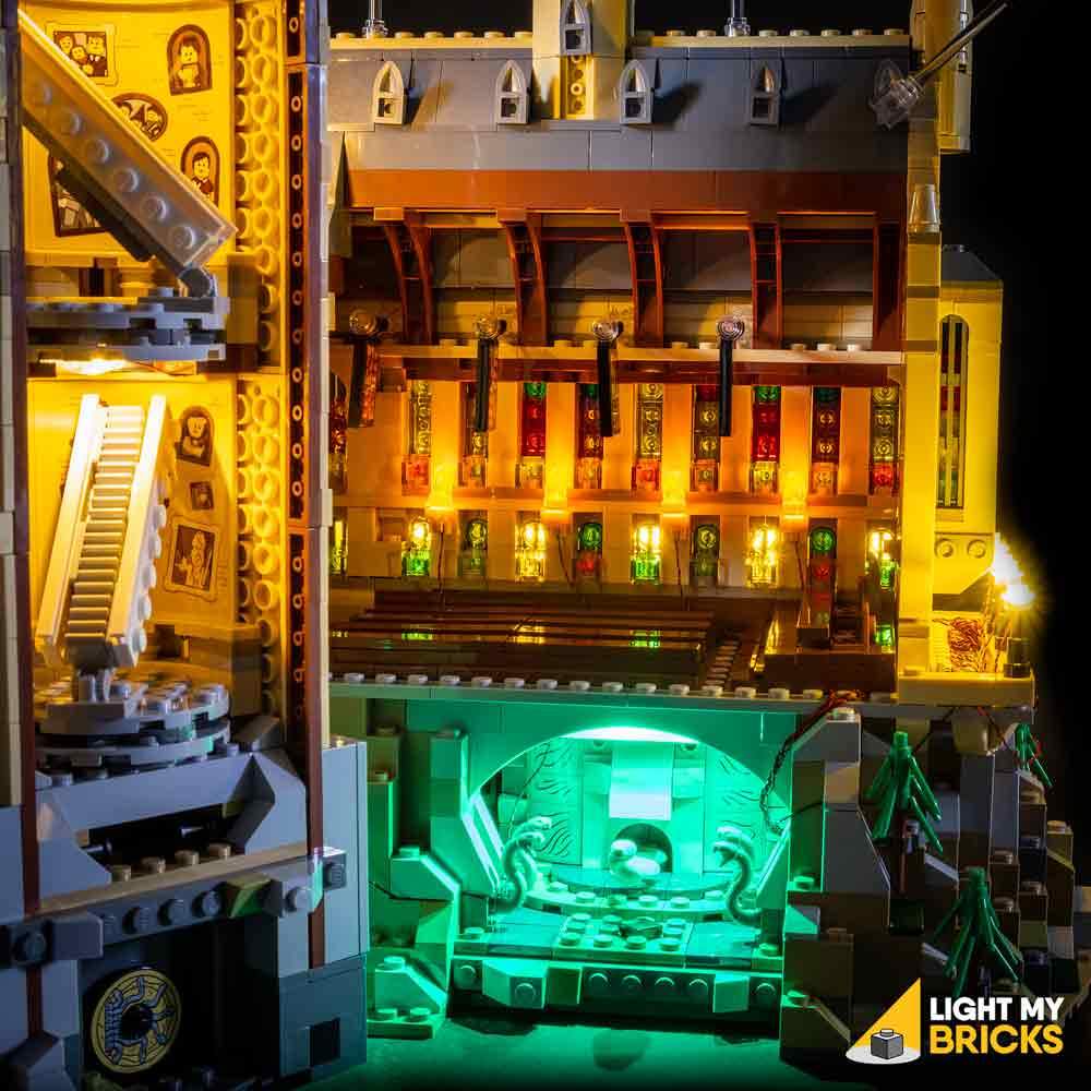 hogwarts castle lego lights