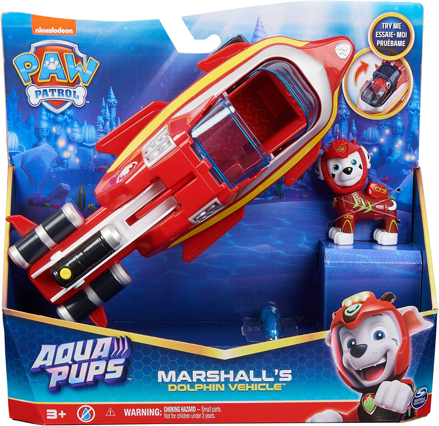 PAW Patrol Aqua Pups, Zuma Transforming Vehicle with Figure for