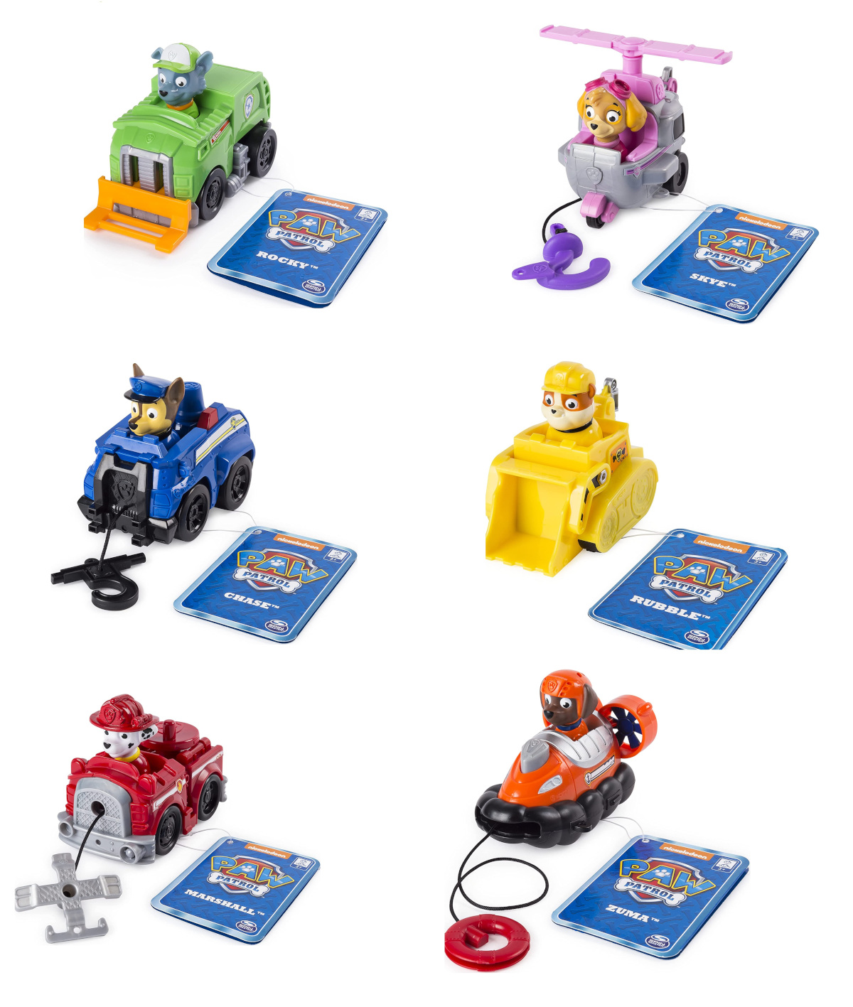 Mini Paw Patrol rescue vehicles 10 pack