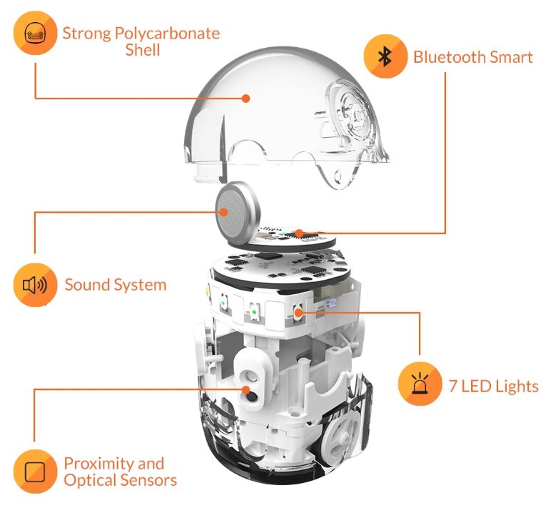 Ozobot Evo White alone - Programmable educational robot