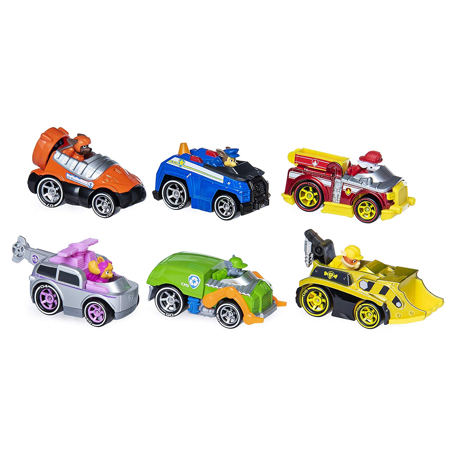 6 vehicles Paw Patrol True Metal