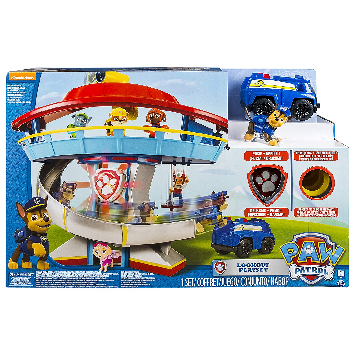 ♦ Paw Patrol Control Tower Headquarters La Pat Patrol Two Figures