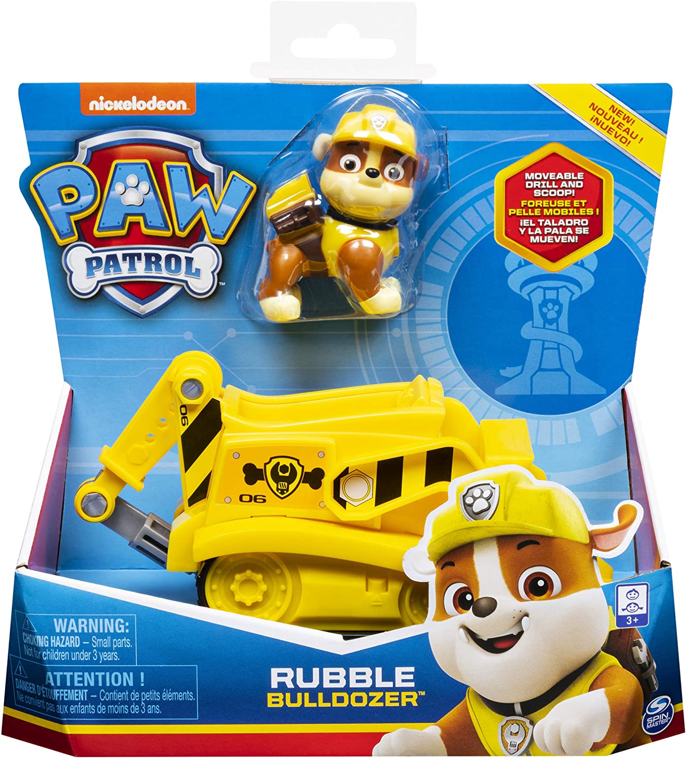 Rubble Paw Patrol: figurine and vehicle