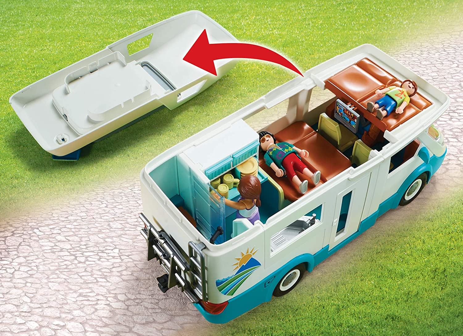playmobil 70088 family camper playset