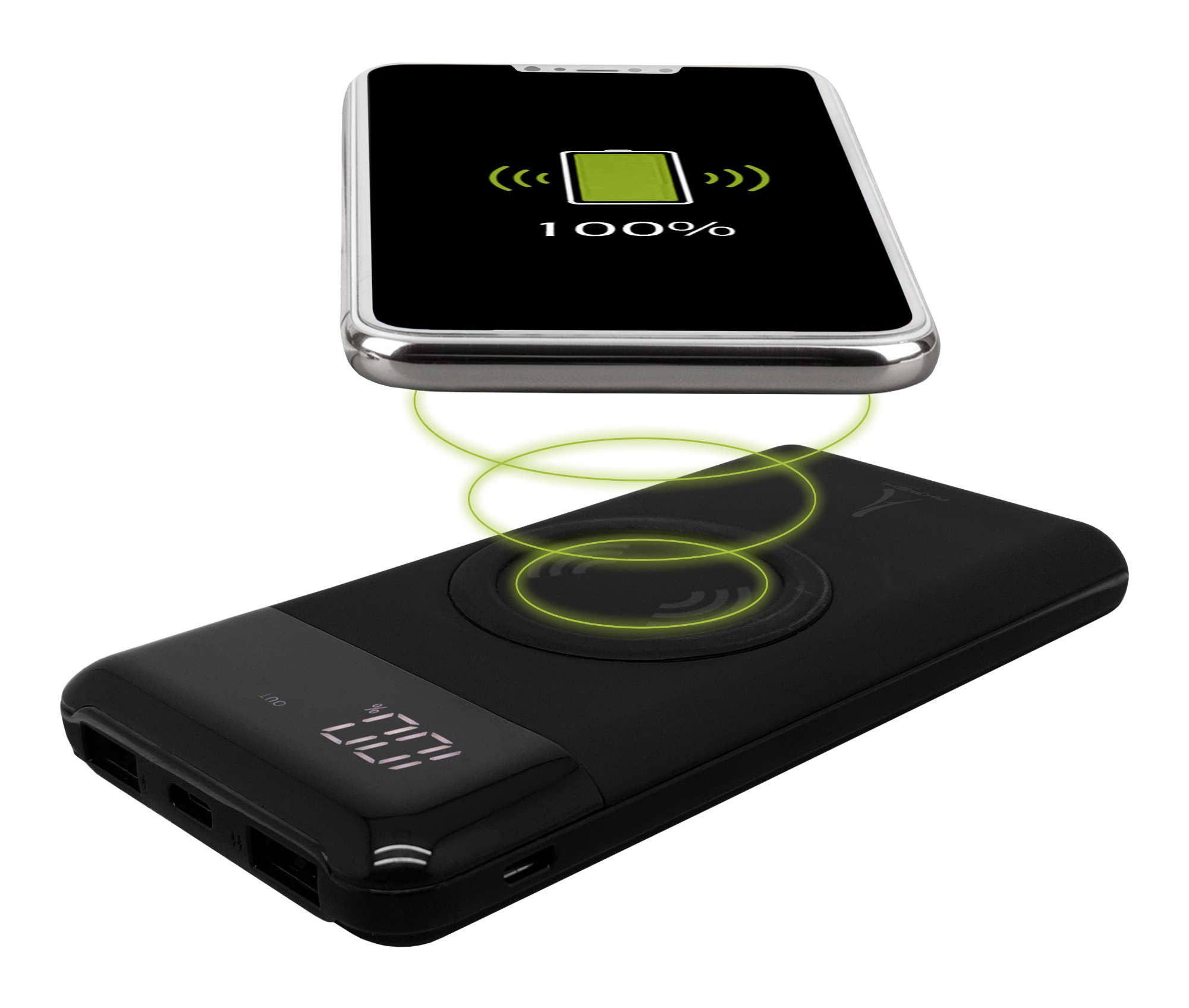 Powerbank 10000 mAh with induction and cable Akashi