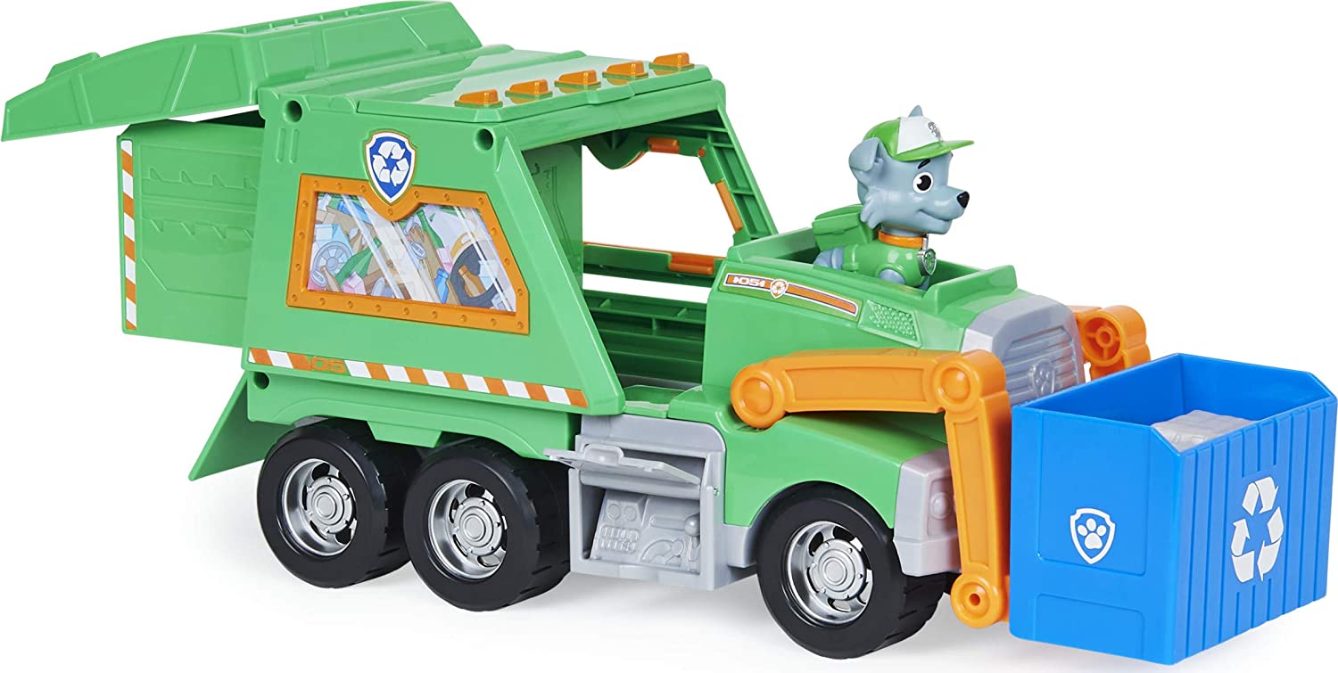 Paw Patrol Fahrzeuge Autos Cars Figur Rocky Recycling Truck 