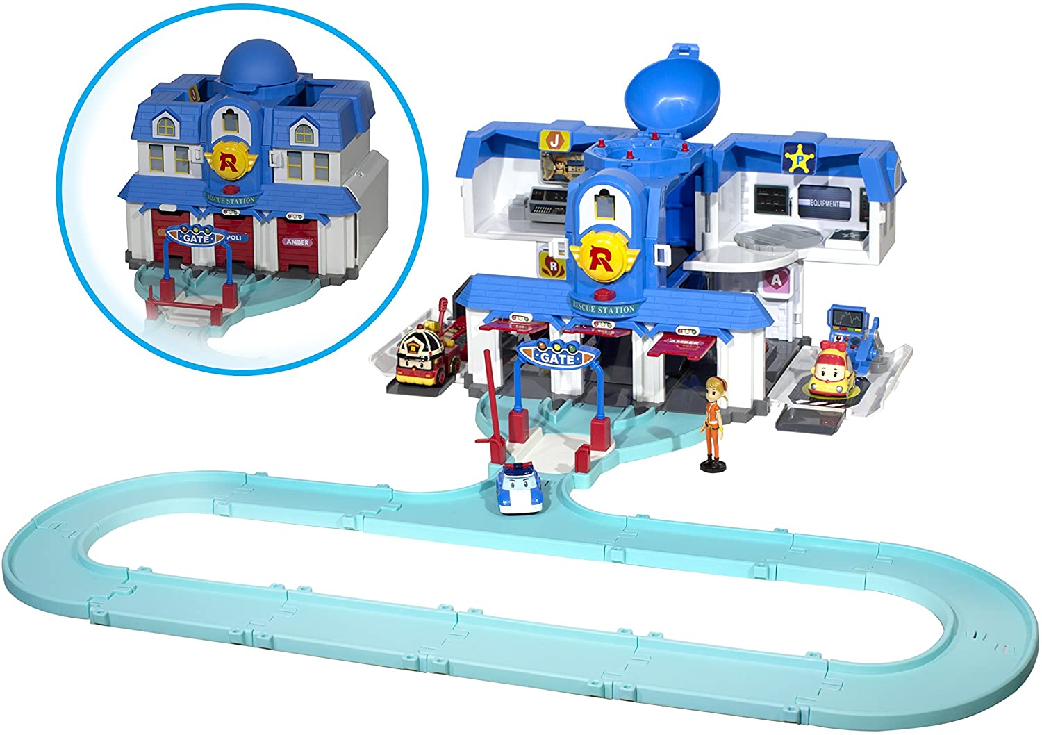 Silverlit игровой набор Robocar Poli штаб-квартира 2.0 с фигуркой Джин 83304