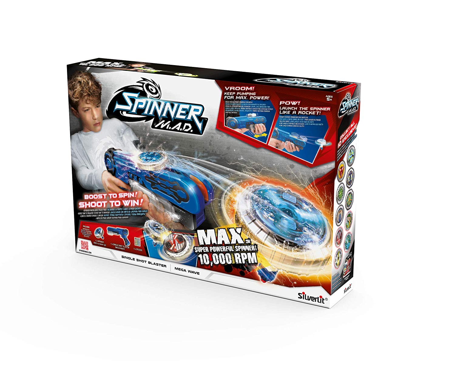 Blaster Spin 40. Бластер Spinner m.a.d одиночный, желтый 86303 Silverlit. Сколько стоит Spinner Mad. Сколько стоит Spinner Mad Орена.