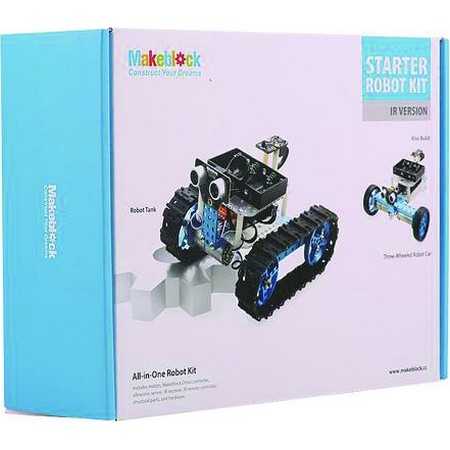 MakeBlock Starter Robot Kit V2 w/ Electronics (Blue) - RobotShop