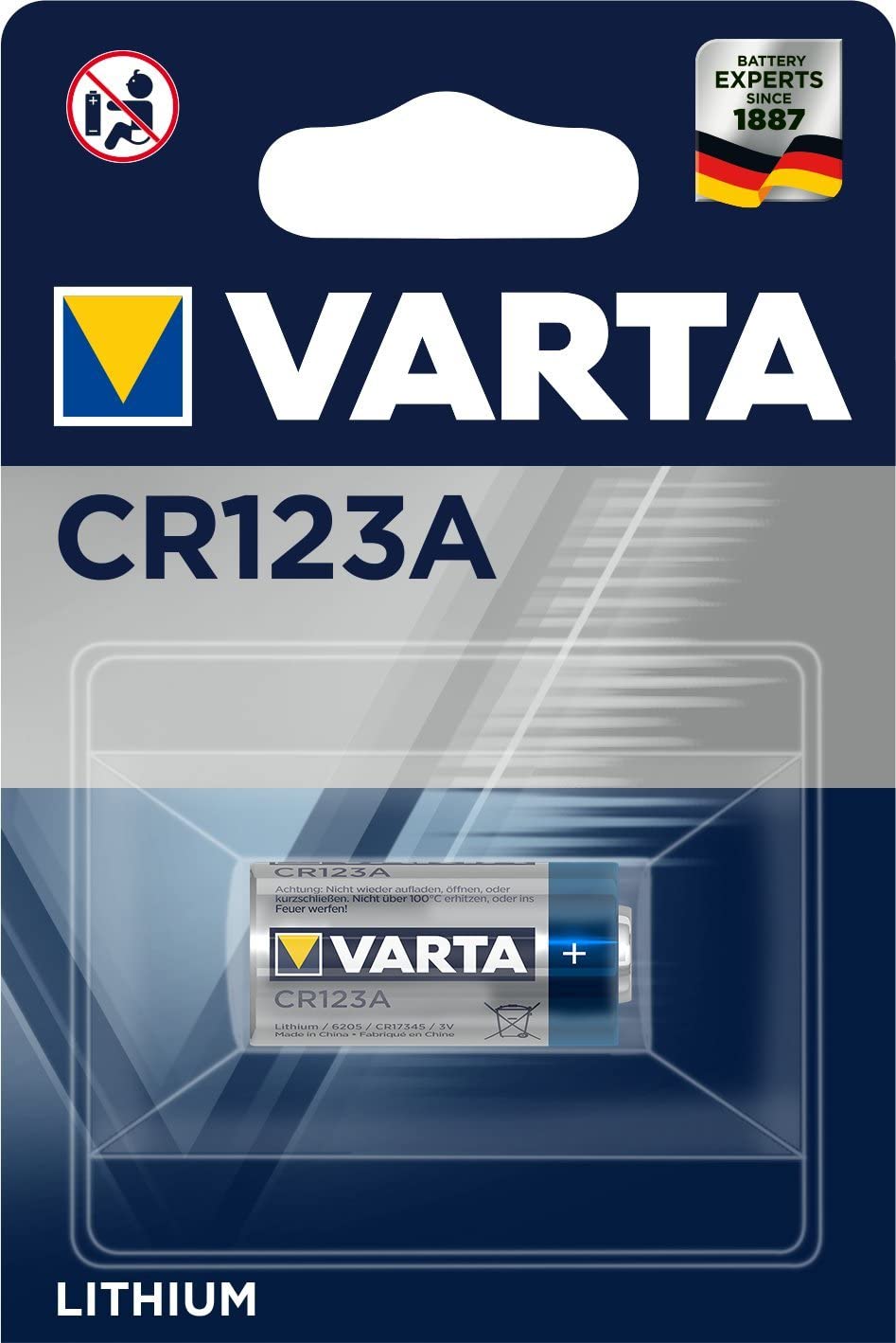 CR123A Lithium batteries by varta