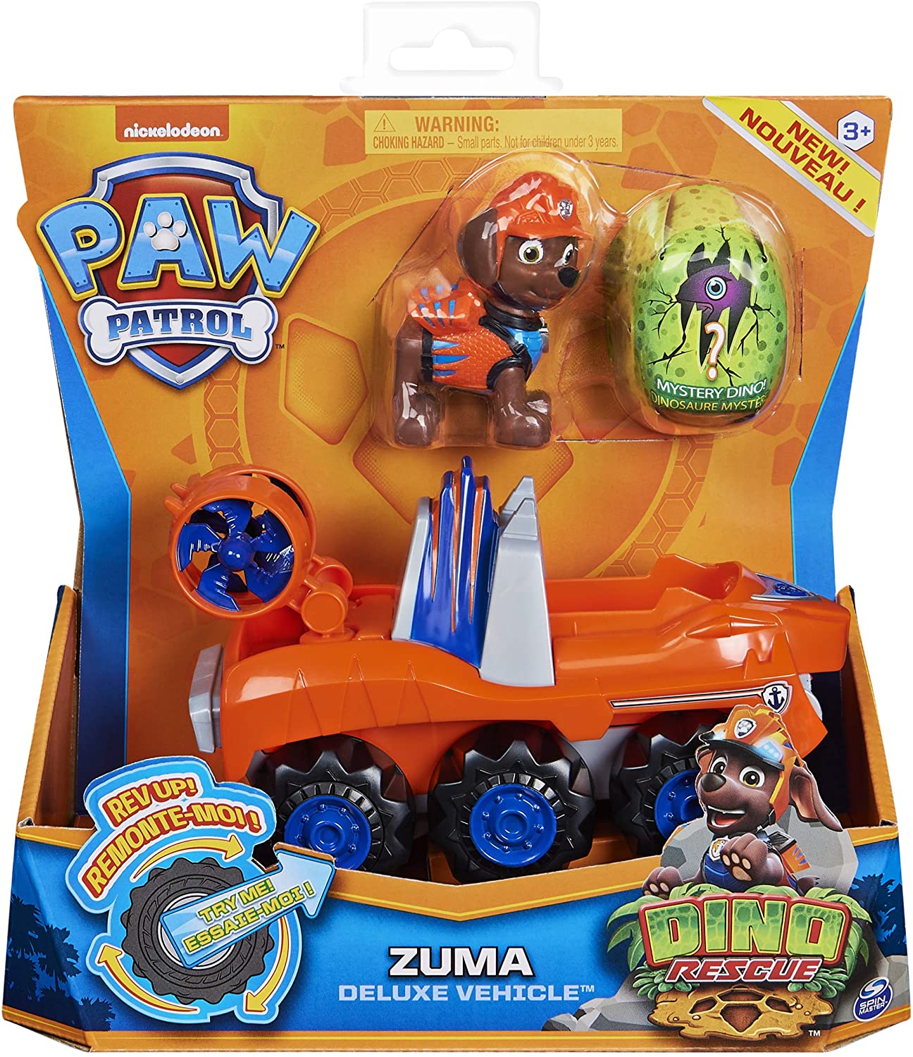 Zuma Dino Rescue Paw Patrol figurine + vehicle