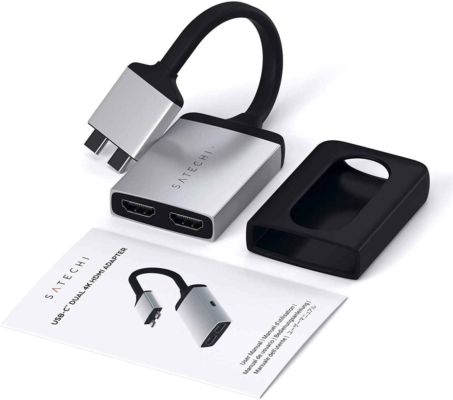 Satechi Adaptateur Dual HDMI Argent - 2x USB-C vers 2x HDMI 4K à 60 Hz -  Vidéo - SATECHI