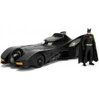 Batman Figure and 1989 Batmobile in metal