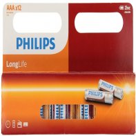 Philips Longlife AAA Batteries Set of 12