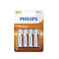 Piles AA Longlife Philips Lot De 4