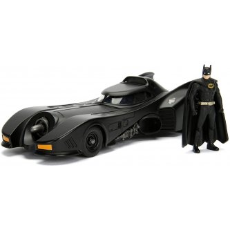 Batman Figure and 1989 Batmobile in metal