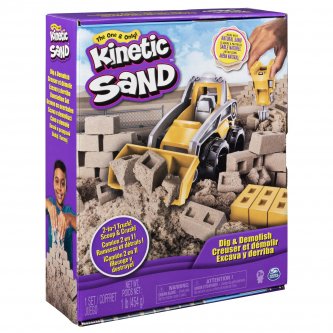 Kinetic Sand coffret chantier creuser et dmolir