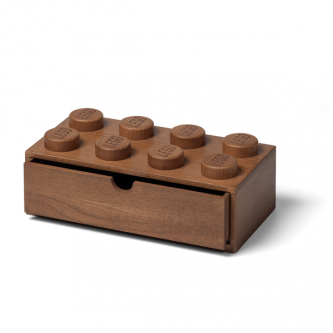LEGO storage brick rectangle oak drawer