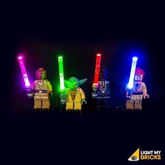 Jedi Green 2 x LEGO Star Wars Lightsabers Light Saber Red 