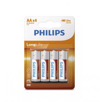 Piles AA Longlife Philips Lot de 4