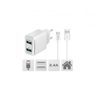Chargeur universel double USB avec c�ble Akashi