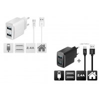 Chargeur universel double USB avec cble Akashi