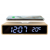 Keytime Wooden Induction Charger Alarm Clock