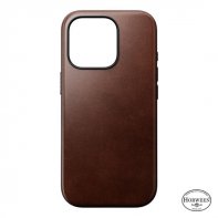 Modern Horween Leather iPhone 16 Pro Case in Brown Nomad