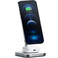 Satechi 2 in 1 wireless charging stand for iPhone Airpods