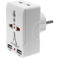 Universal Power Plug With Dual USB 2A Akashi