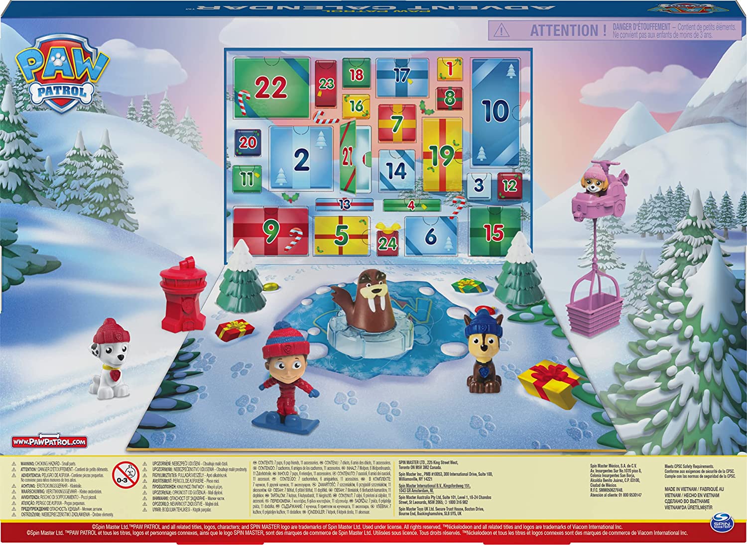 Calendrier de l'Avent Pat Patrouille Noël 2021