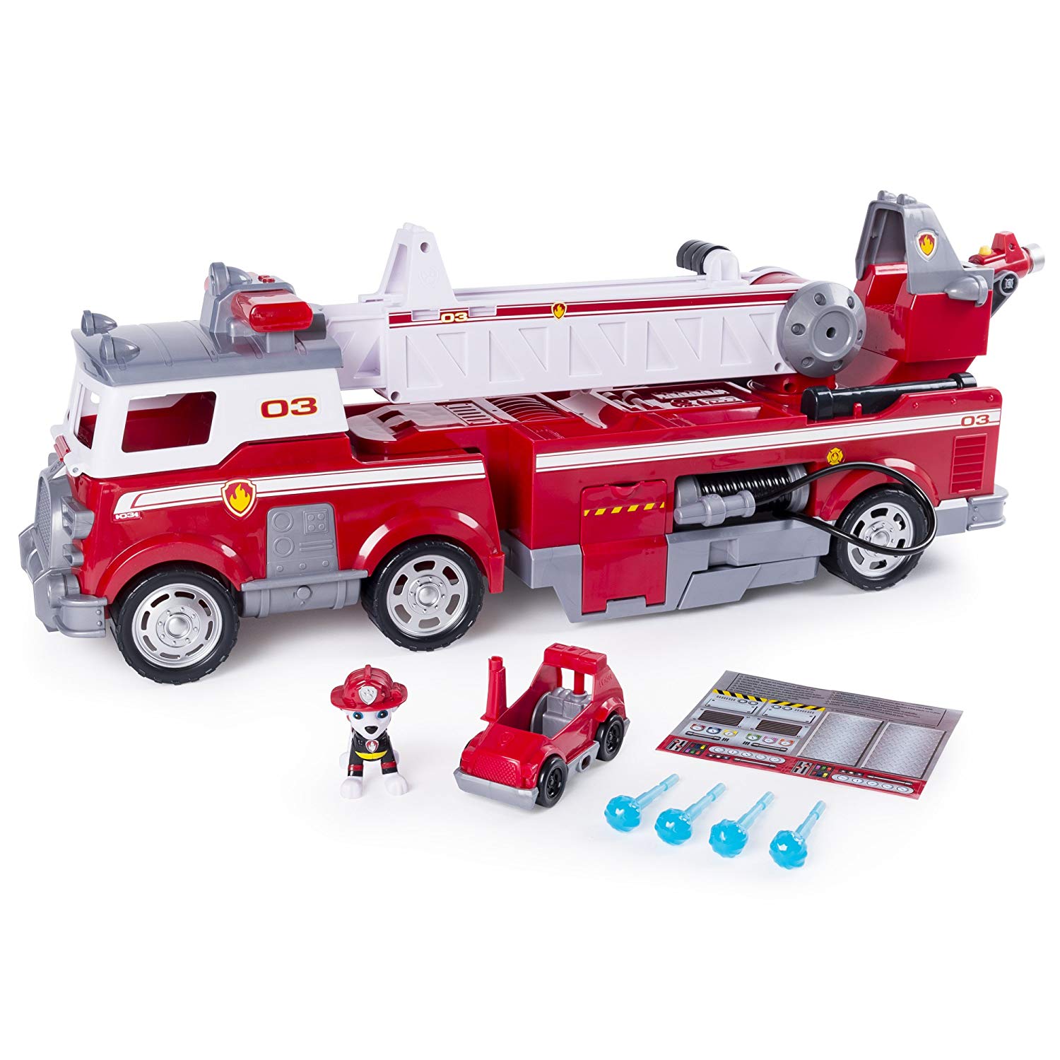 PAW Patrol - Camion de pompier Ultimate Rescue avec échelle extensible de  60 cm, à partir de 3 ans