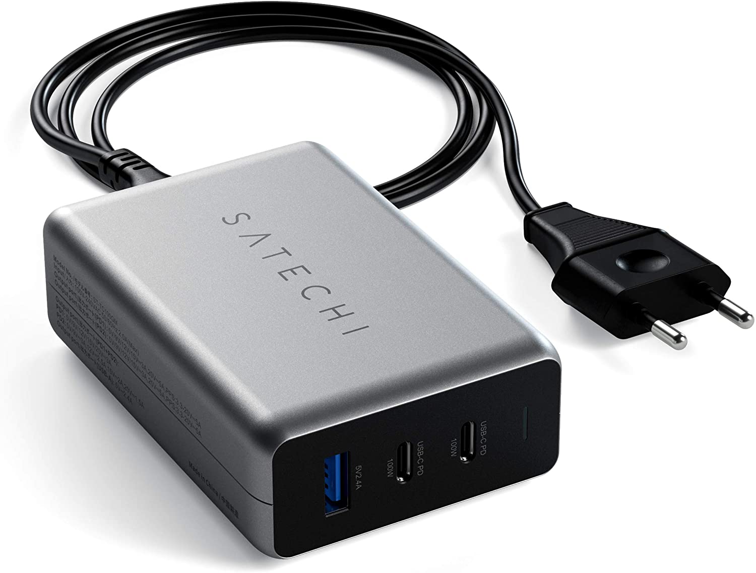 Chargeur compact 100W USB-C PD GAN Satechi Mac iPhone