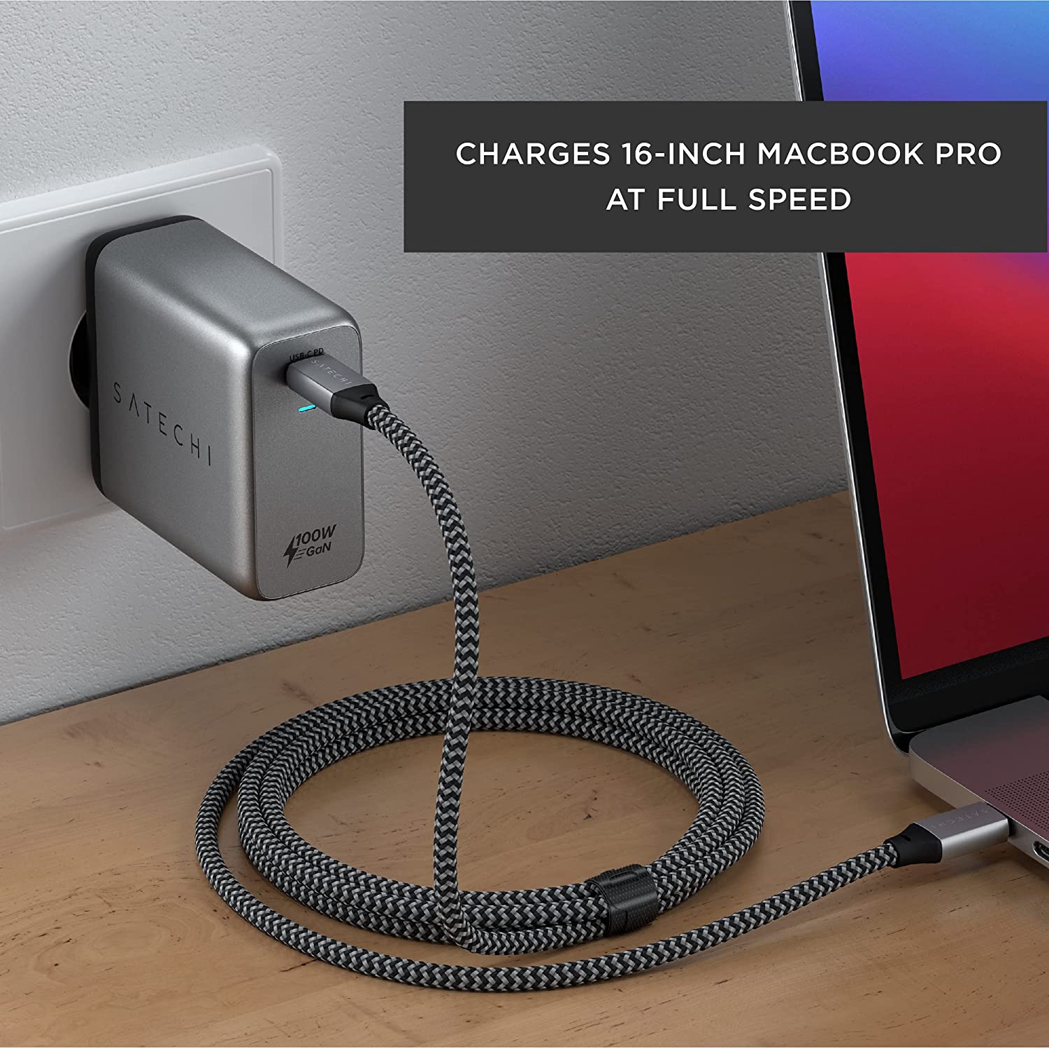 Chargeur mural 100W USB-C PD Macbook Satechi