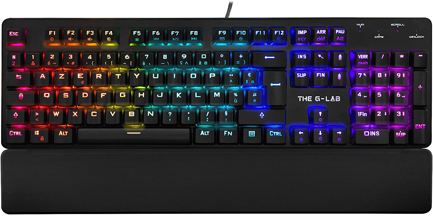 Clavier gamer sans fil THE G-LAB KEYZ-TUNGSTEN -FR