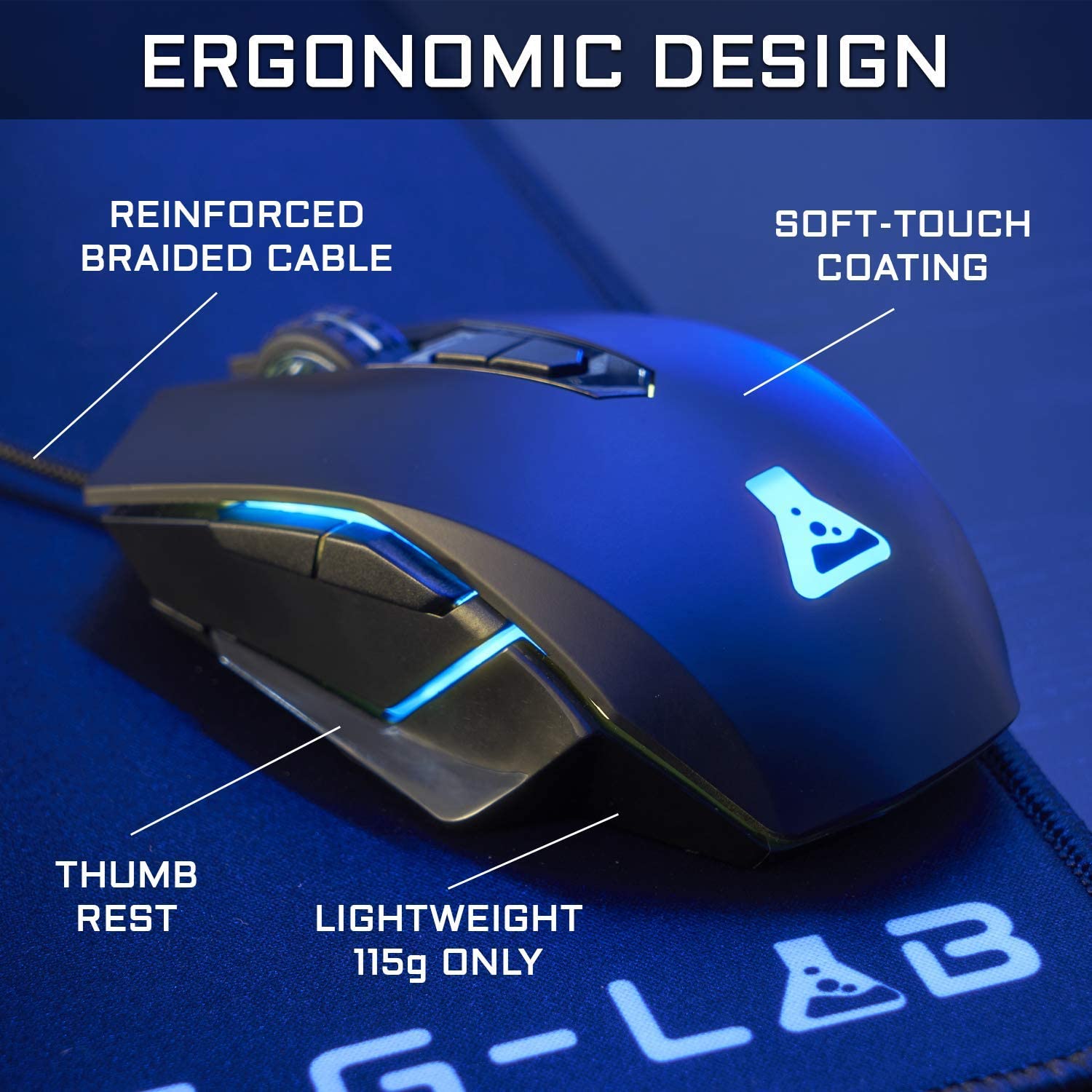 Souris Gaming Sans Fil The G-Lab RGB Kult Neon Noir