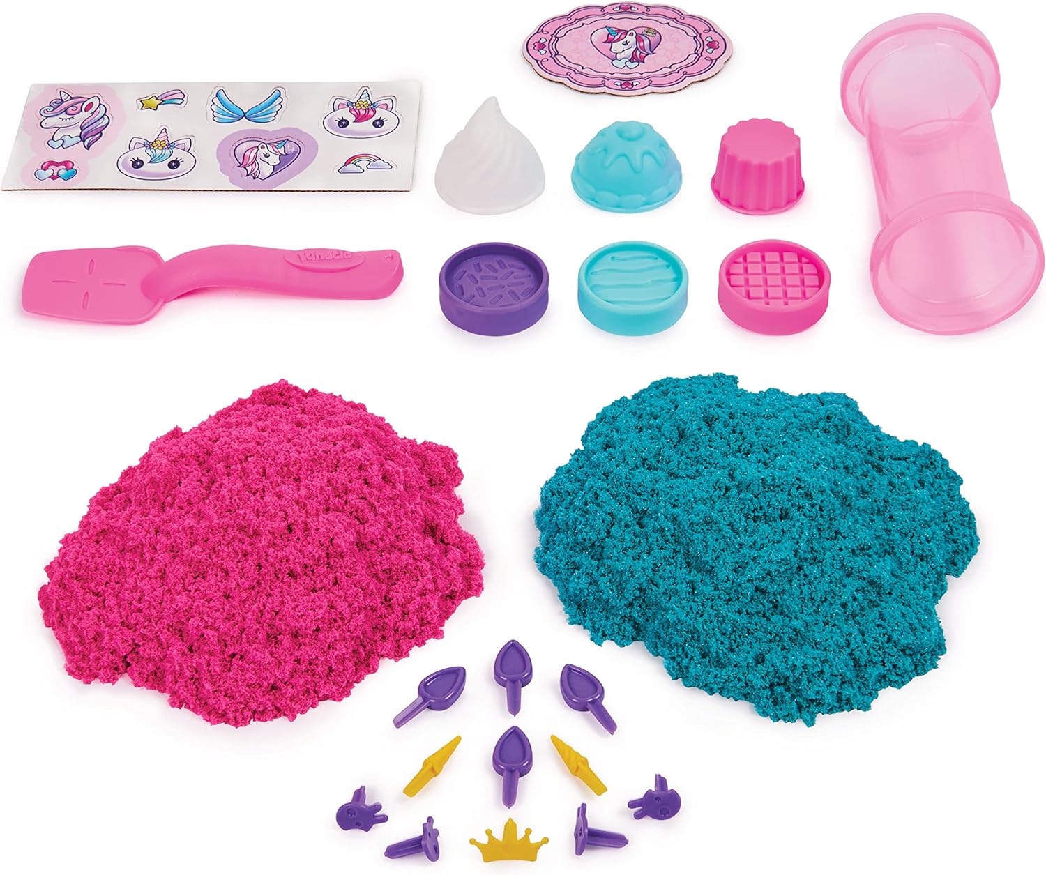 Kinetic Sand SABLE MAGIQUE - ROYAUME DES LICORNES 907 G + 8 MOULES