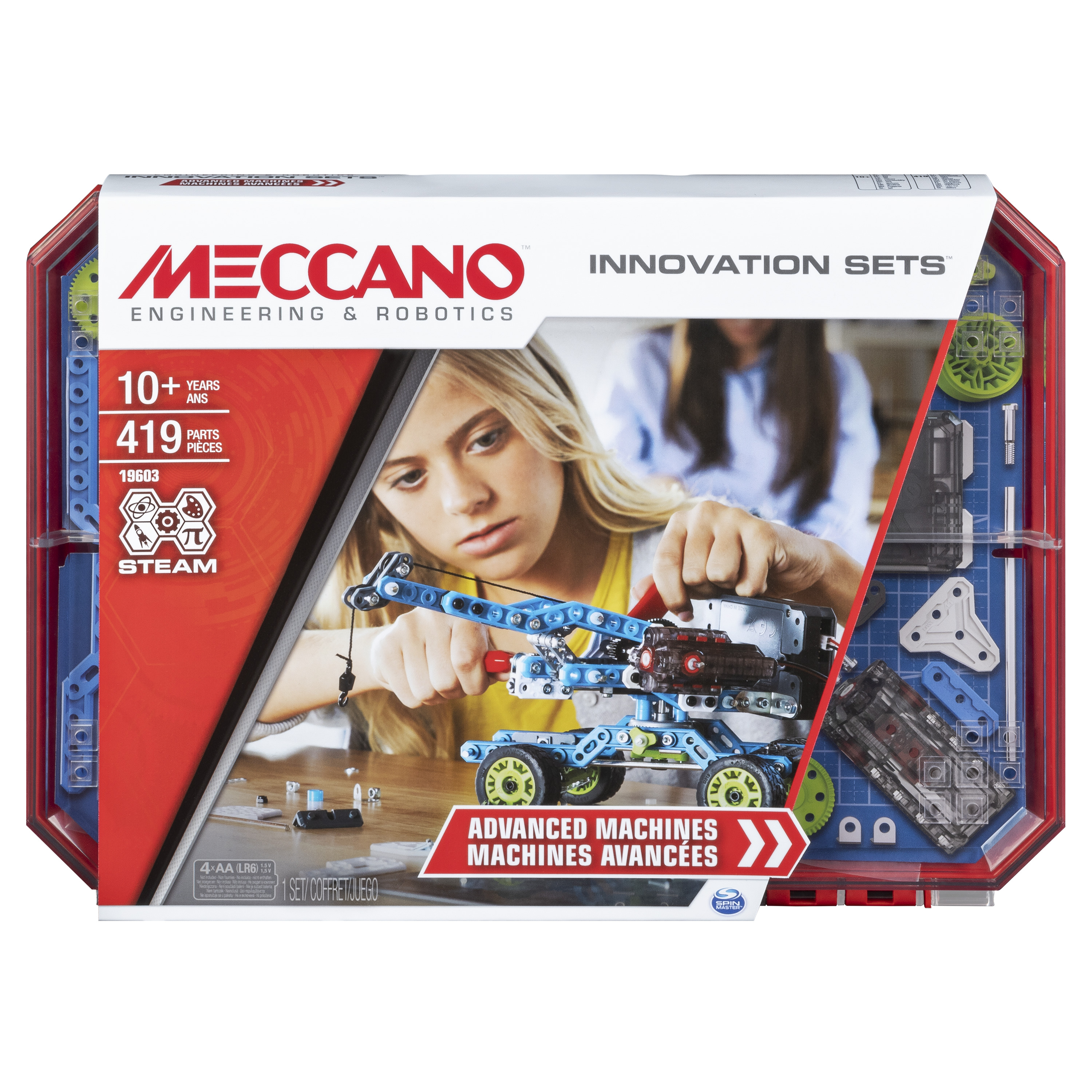 Boite construction Meccano - Voiture Cabriolet avec moteur a