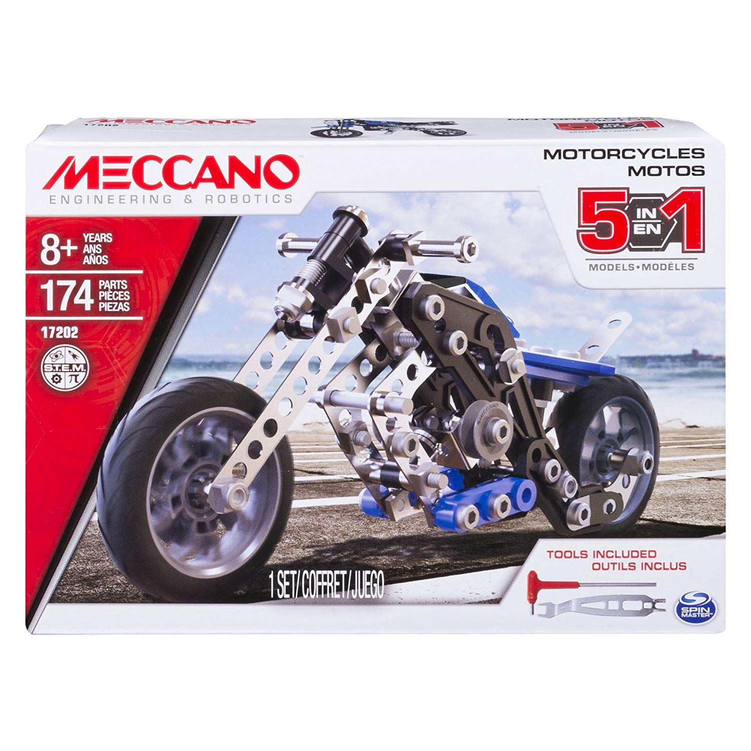 Meccano 5 motos à construire - Jeu de construction