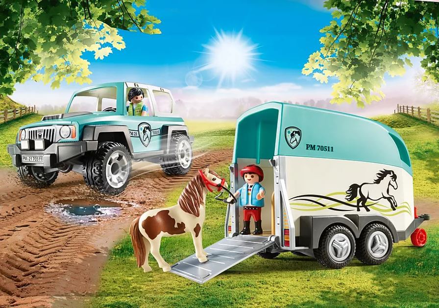 Playmobil Voiture et van pour poney 70511