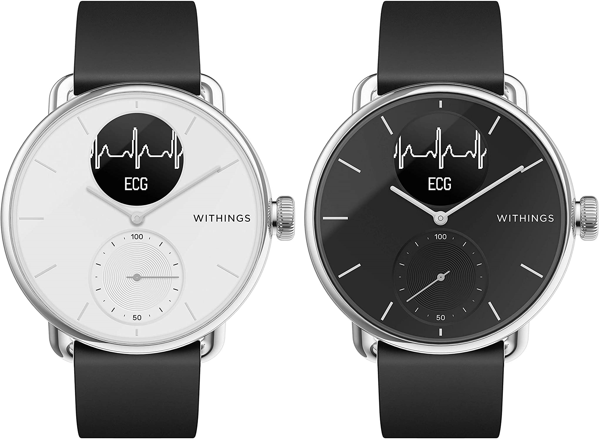 Withings Scan Watch Montre connectée 38 mm Blanc