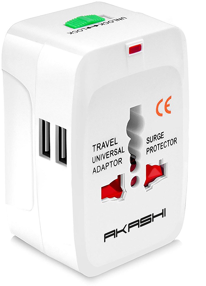 Adaptateur universel de voyage 150 pays Akashi