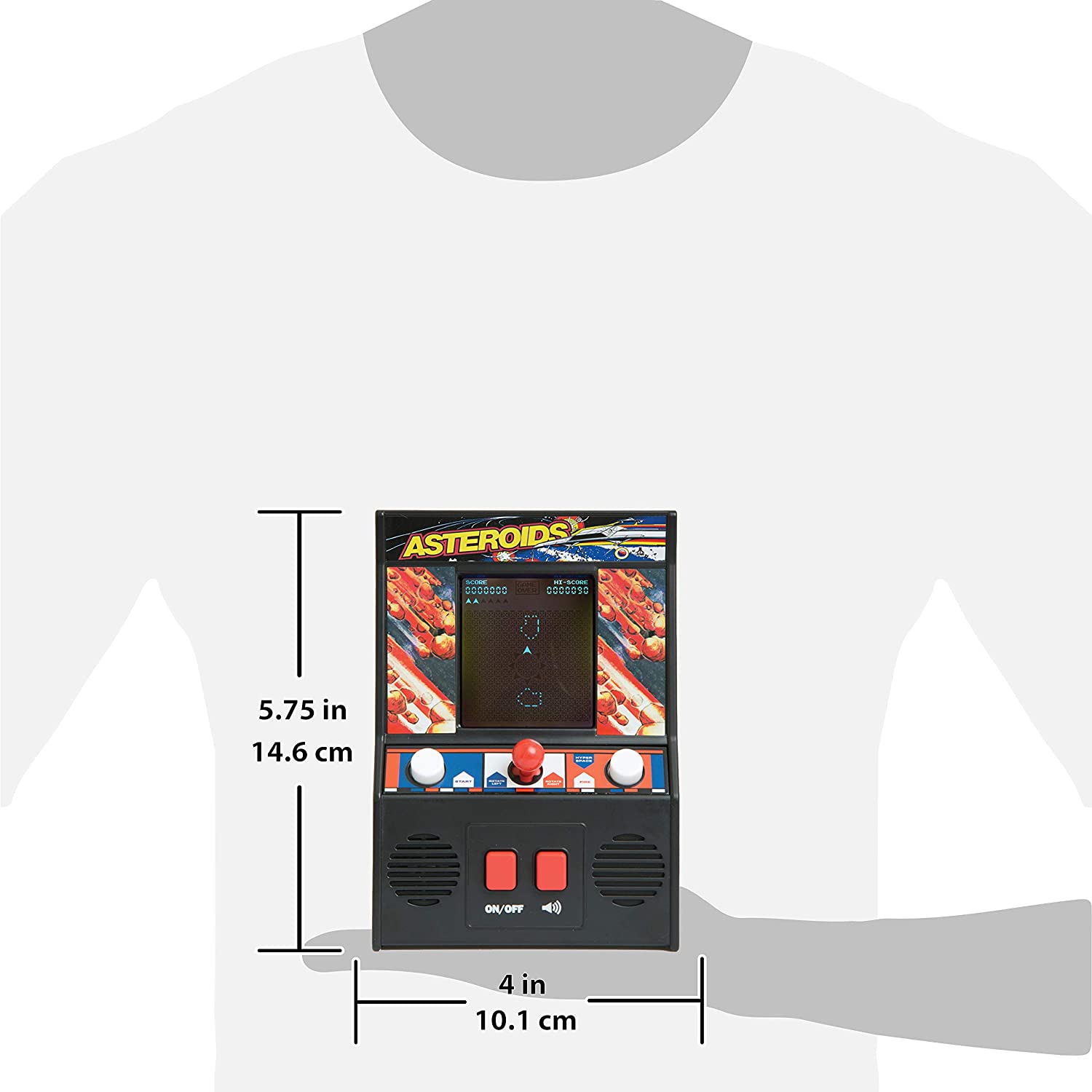 Arcade Mini Pac Man, Tetris, Space Invaders et Asteroids