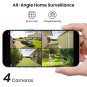 Kit de 4 cam�ras solaires D1 Classic AOSU