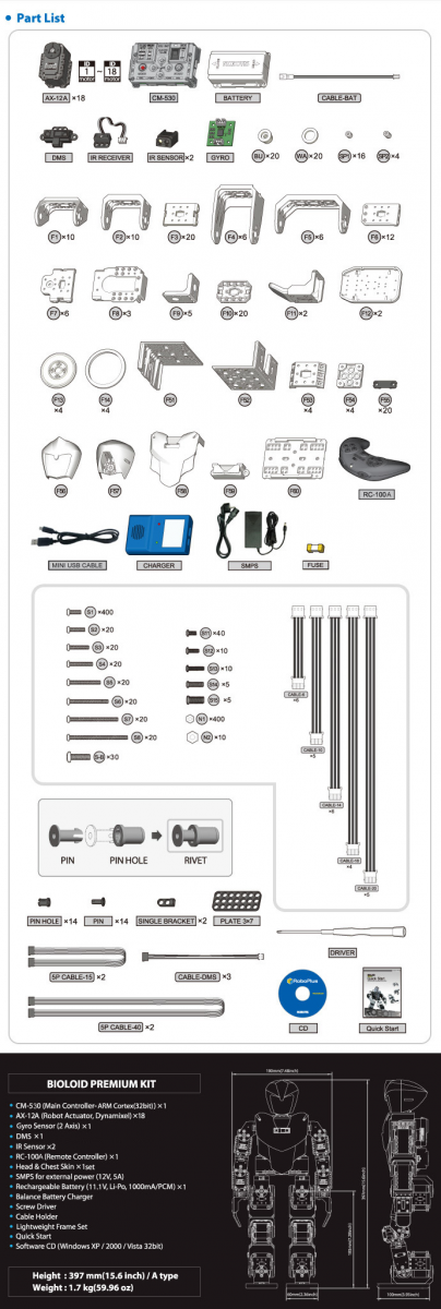 Bioloid Premium Parts